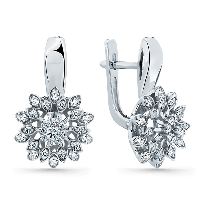 Серьги, золото, бриллиант, 2-209053-00-00